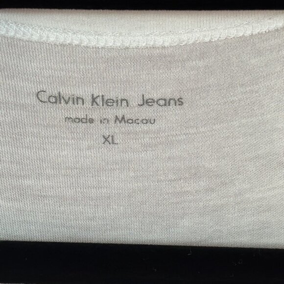CALVIN Klein Jeans Ladies Tank with Crochet Detail Size XL - Picture 3 of 5